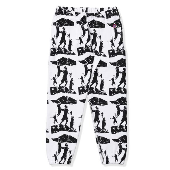Undefeated Black White Dunk Print Basketball Sweatpants Joggers size L Pockets - Picture 1 of 12